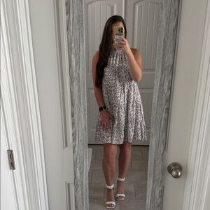 Aura Floral Halter Mini Dress